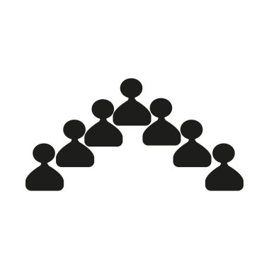 ekip çalışması düz simgesi, vektör çizim  