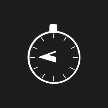 Kronometre web simgesi, minimalist vektör çizim