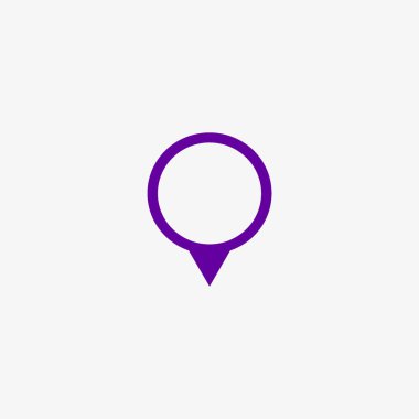 harita işaretçi düz stil ikonu, vektör çizim  