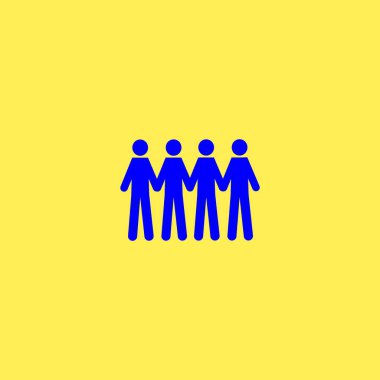 İşadamları düz simgesi, vektör çizim