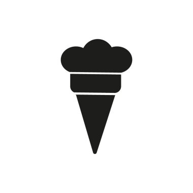 dondurma, vektör çizim minimalist simgesi