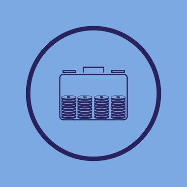 madeni para yığınları kutsal kişilerin resmi, vektör çizim 