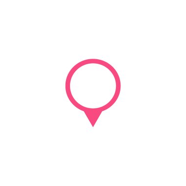 harita işaretçi düz stil ikonu, vektör çizim  