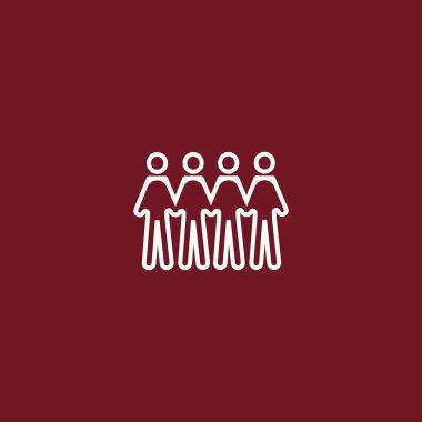 İşadamları düz simgesi, vektör çizim