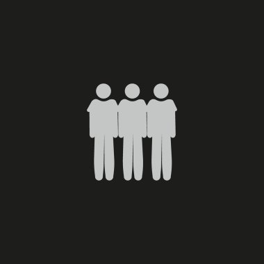 İşadamları düz simgesi, vektör çizim