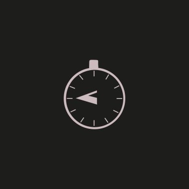 Kronometre web simgesi, minimalist vektör çizim