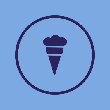 dondurma, vektör çizim minimalist simgesi