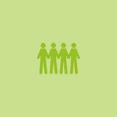 İşadamları düz simgesi, vektör çizim