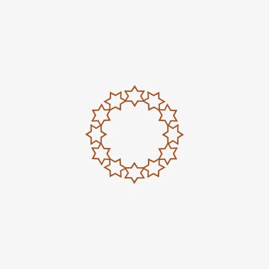 Noel çelenk düz stil ikonu, vektör çizim  