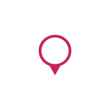 harita işaretçi düz stil ikonu, vektör çizim  