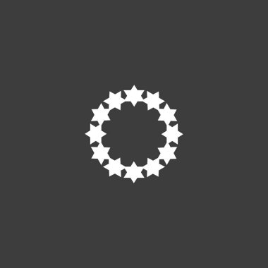 Noel çelenk düz stil ikonu, vektör çizim  