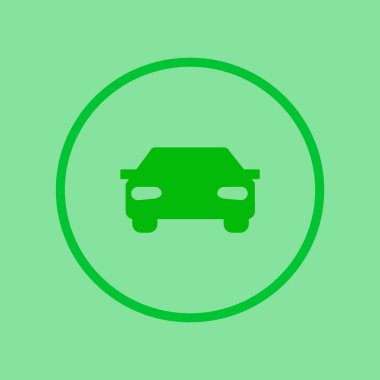 Binek otomobil minimalist vektör simgesi