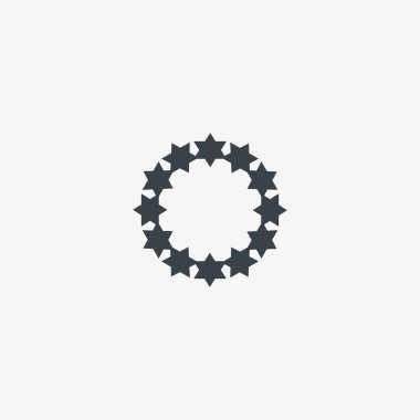 Noel çelenk düz stil ikonu, vektör çizim  