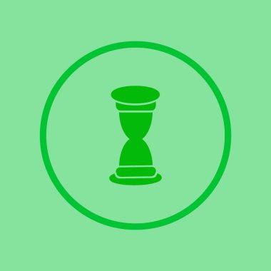 kum saati web simgesi, minimalist vektör çizim