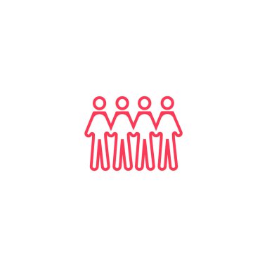 İşadamları düz simgesi, vektör çizim