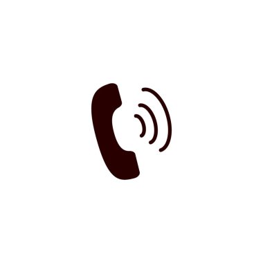 eski telefon düz simgesi, vektör, illüstrasyon 