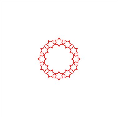 Noel çelenk düz stil ikonu, vektör çizim  