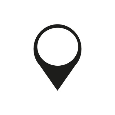 harita işaretçi düz stil ikonu, vektör çizim  