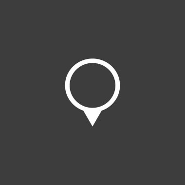 harita işaretçi düz stil ikonu, vektör çizim  