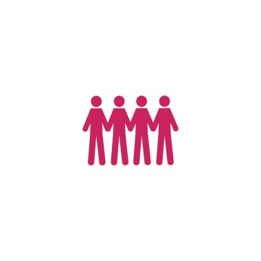 İşadamları düz simgesi, vektör çizim