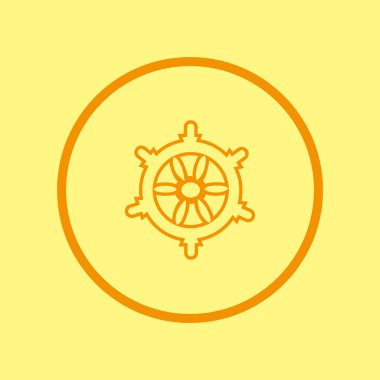 tekne El-tekerlek minimalist simgesi 