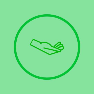 el düz simgesi, vektör illüstrasyonu  