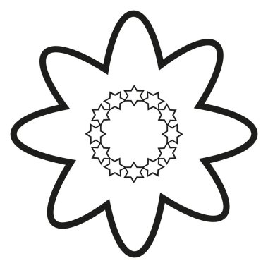 Noel çelenk düz stil ikonu, vektör çizim  