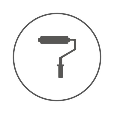 boya silindiri düz simgesi, vektör, illüstrasyon