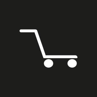 alışveriş sepeti, vektör çizim minimalist simgesi