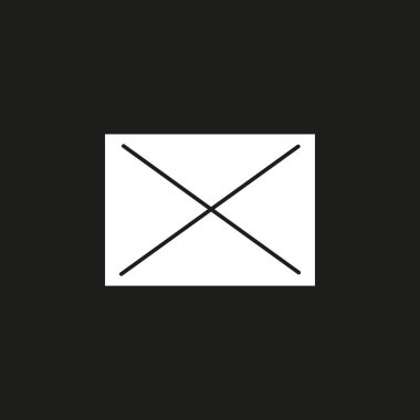 mektup zarfının minimalist vektör simgesi