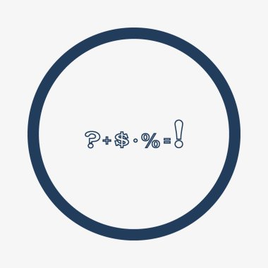 formül matematiksel semboller, eğitim kavramı