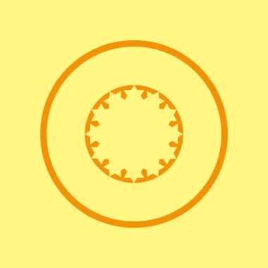 daire düz stil ikonu, vektör çizim, ekip çalışması kavramı şeklinde insan avatarları    