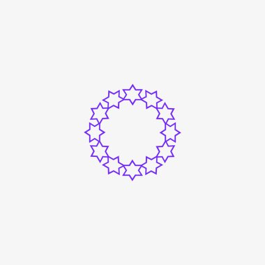 Noel çelenk düz stil ikonu, vektör çizim  