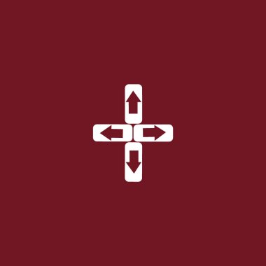 işaretçiler düz stil ikonu, vektör çizim 