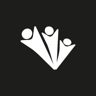 İşadamları düz simgesi, vektör çizim