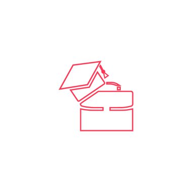 Bekarlığa veda kap Logo şablonu ile modern bavul