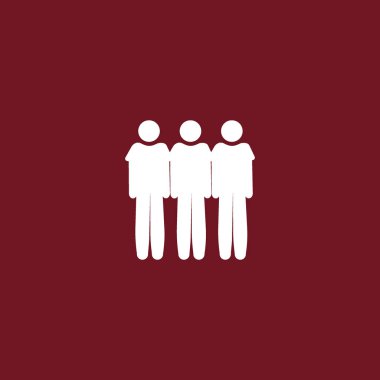 İşadamları düz simgesi, vektör çizim