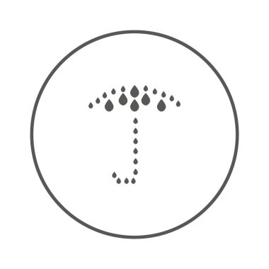 şemsiye ağ simgesi, vektör illüstrasyonu 