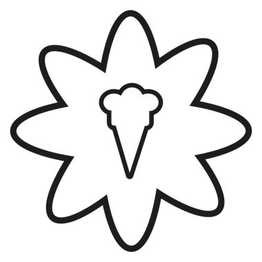 dondurma, vektör çizim minimalist simgesi