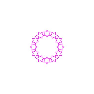 Noel çelenk düz stil ikonu, vektör çizim  