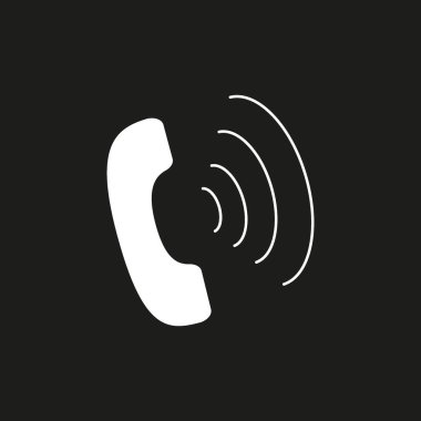 telefon ahizesi düz simgesi, vektör çizim 
