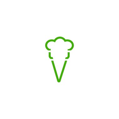 dondurma yassı simgesi, vektör illüstrasyonu