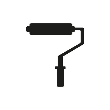 boya silindiri düz simgesi, vektör, illüstrasyon