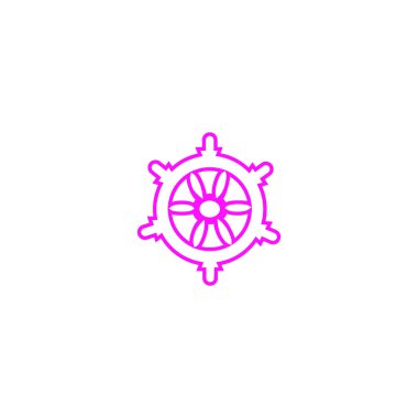 tekne El-tekerlek minimalist simgesi 