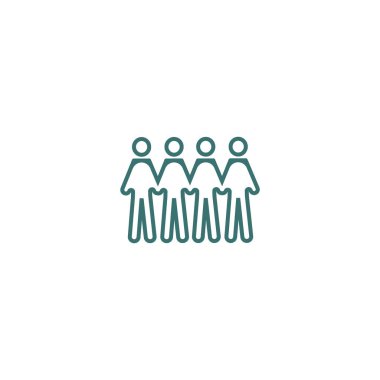 İşadamları düz simgesi, vektör çizim