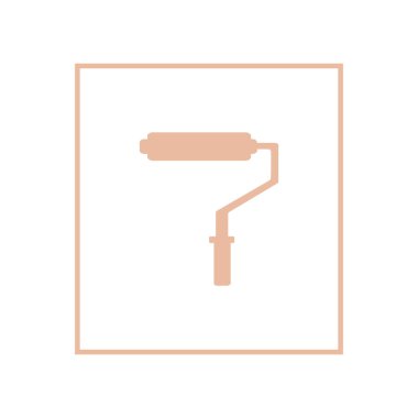 boya silindiri düz simgesi, vektör, illüstrasyon