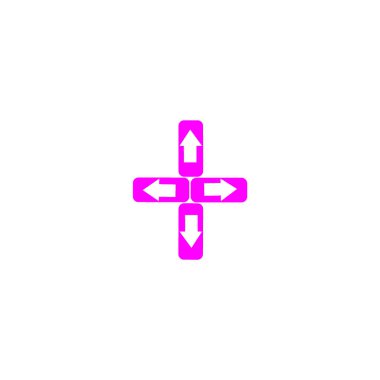 işaretçiler düz stil ikonu, vektör çizim 