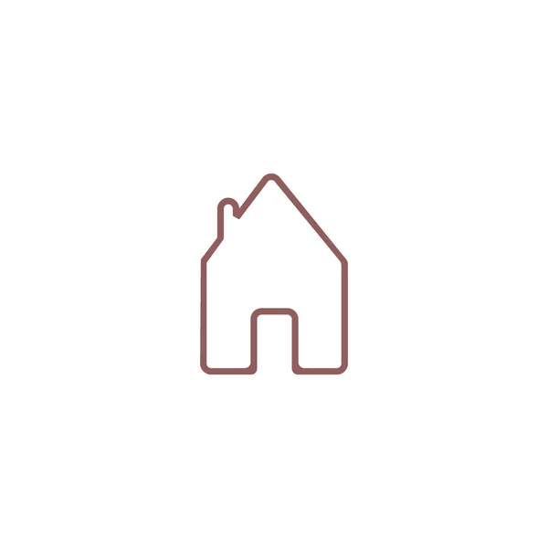 Минималистическая Иконка Дома Векторная Иллюстрация — стоковый вектор