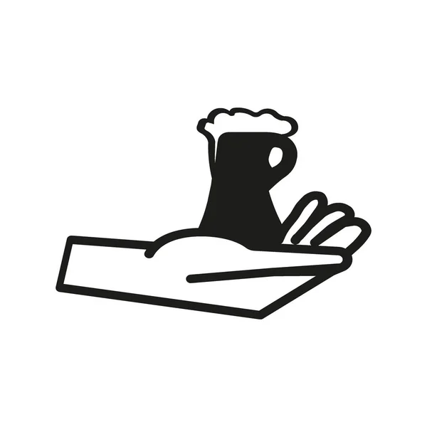 Ícone Plana Cerveja Ilustração Vetorial —  Vetores de Stock