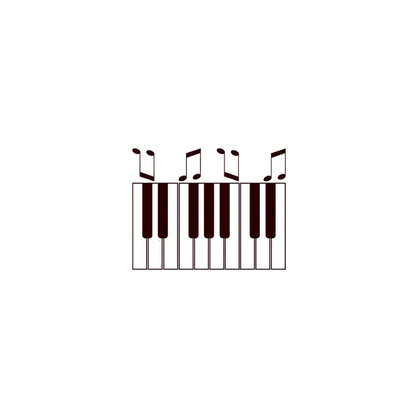 Synthesizer Flat Icon Vector Illustration Musical Instrument Concept — Stock Vector